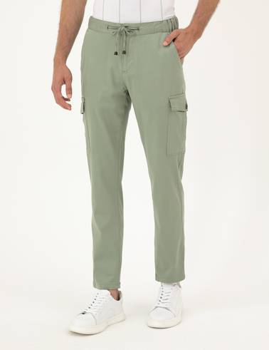 Yeşil Regular Fit Kargo Pantolon