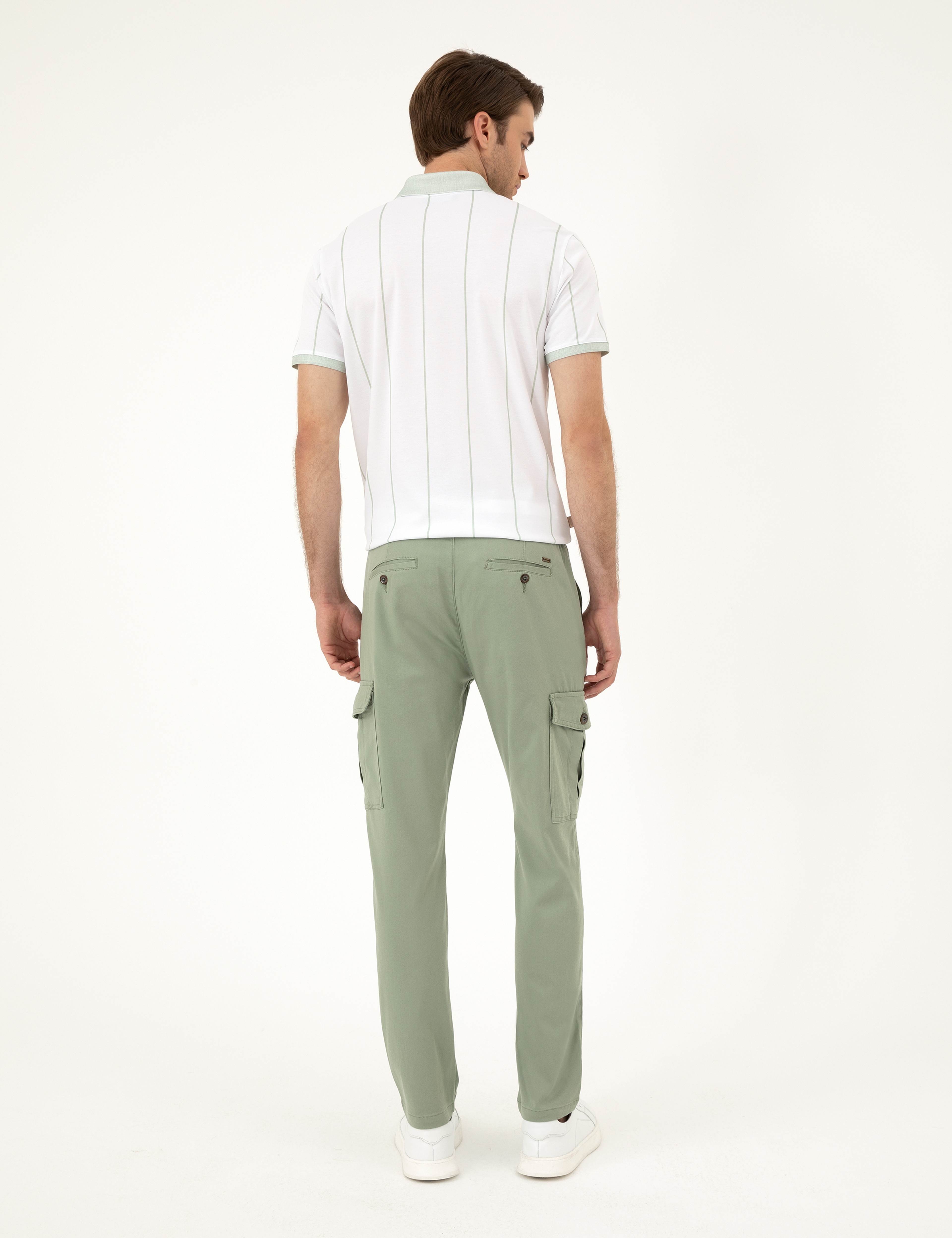 Yeşil Regular Fit Kargo Pantolon - Image 4