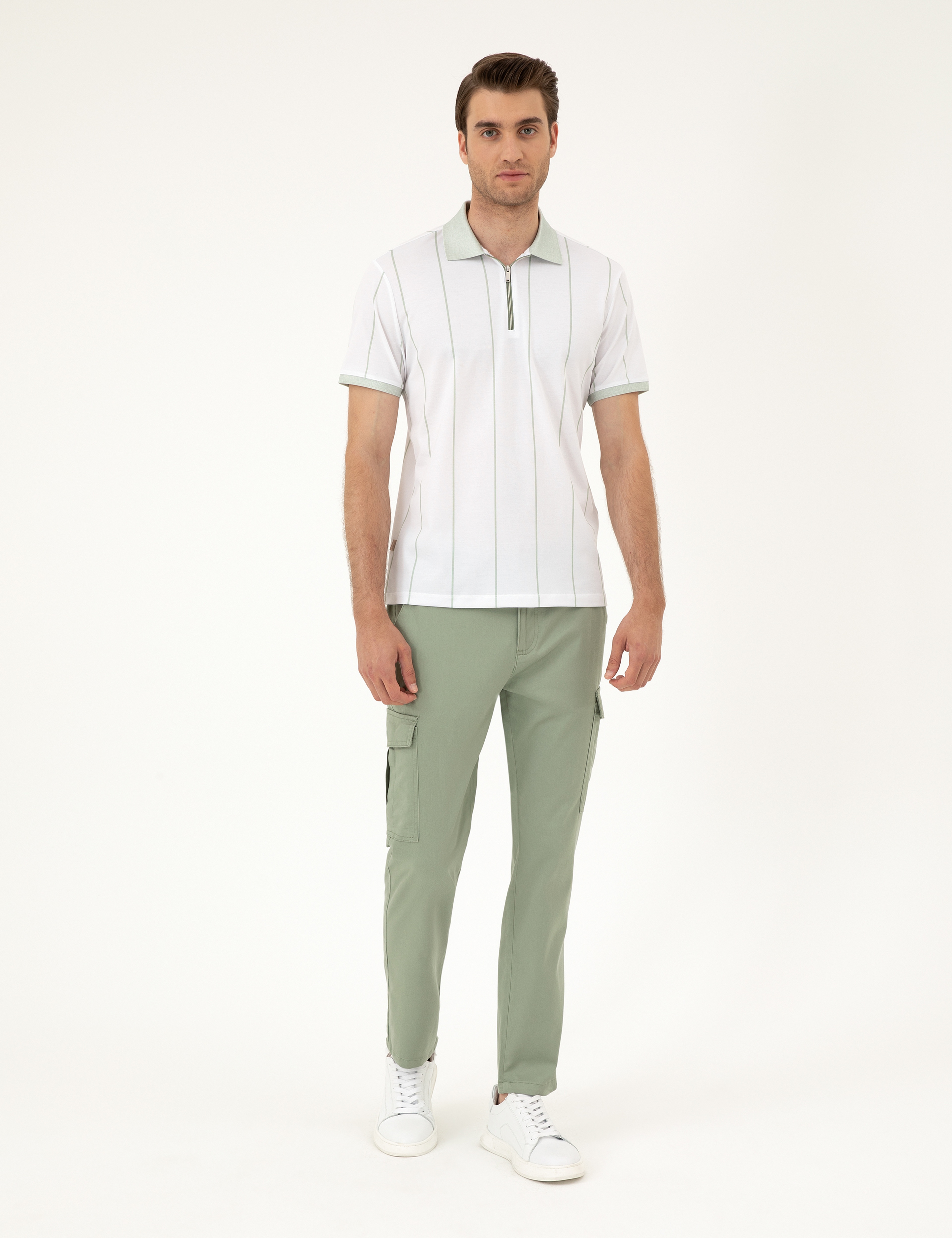 Yeşil Regular Fit Kargo Pantolon - Image 3
