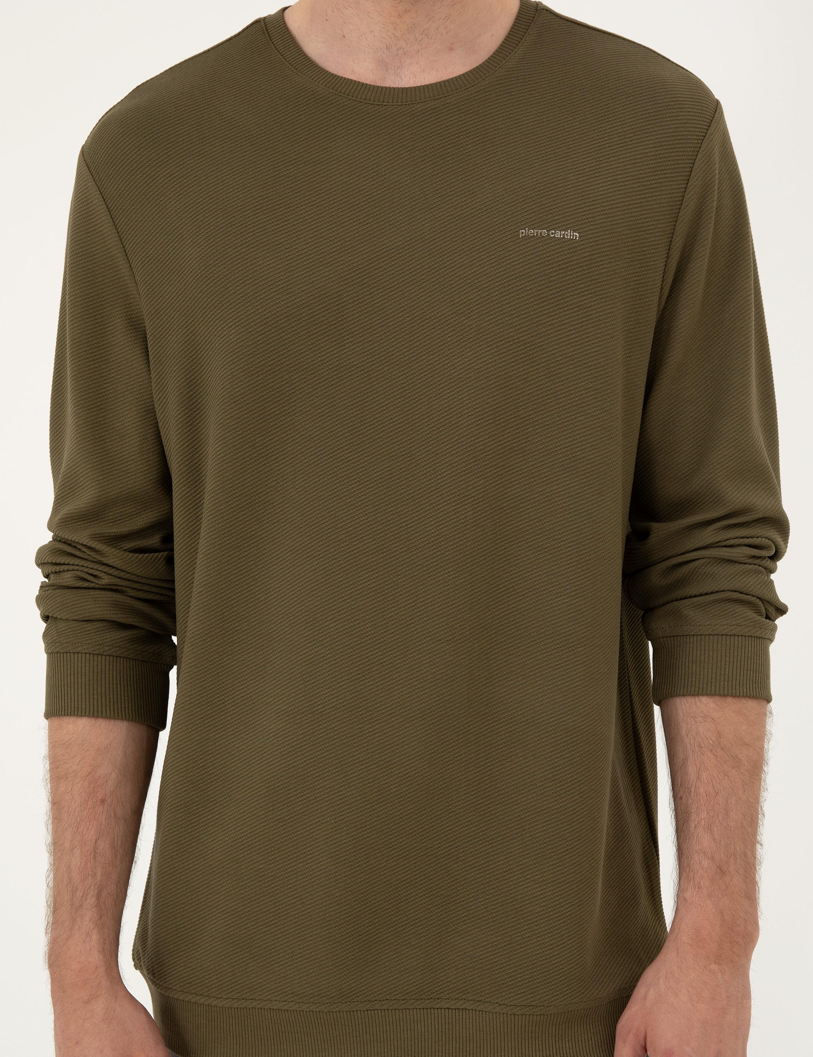 Koyu Haki Regular Fit Sweatshirt