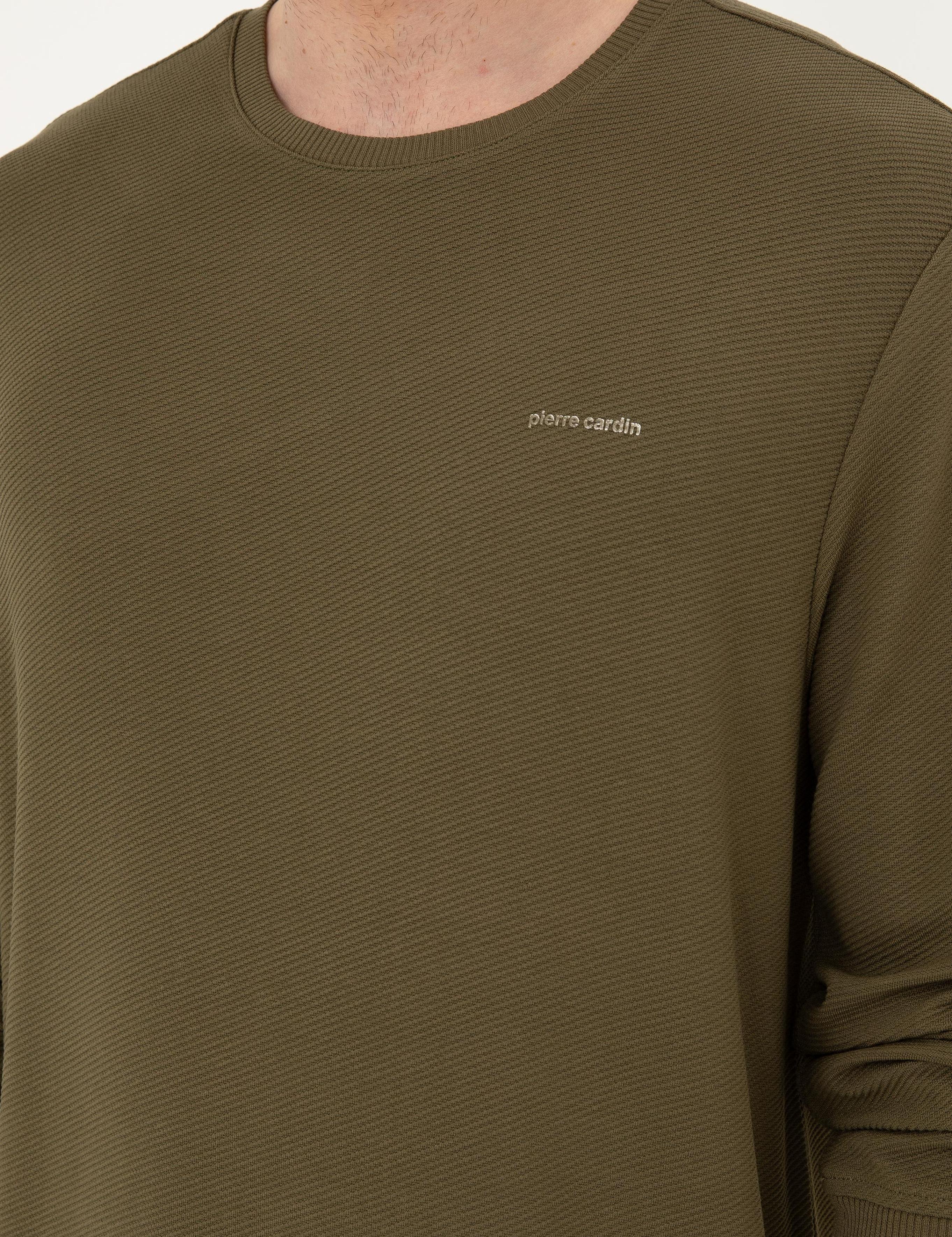 Koyu Haki Regular Fit Sweatshirt