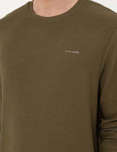 Koyu Haki Regular Fit Sweatshirt