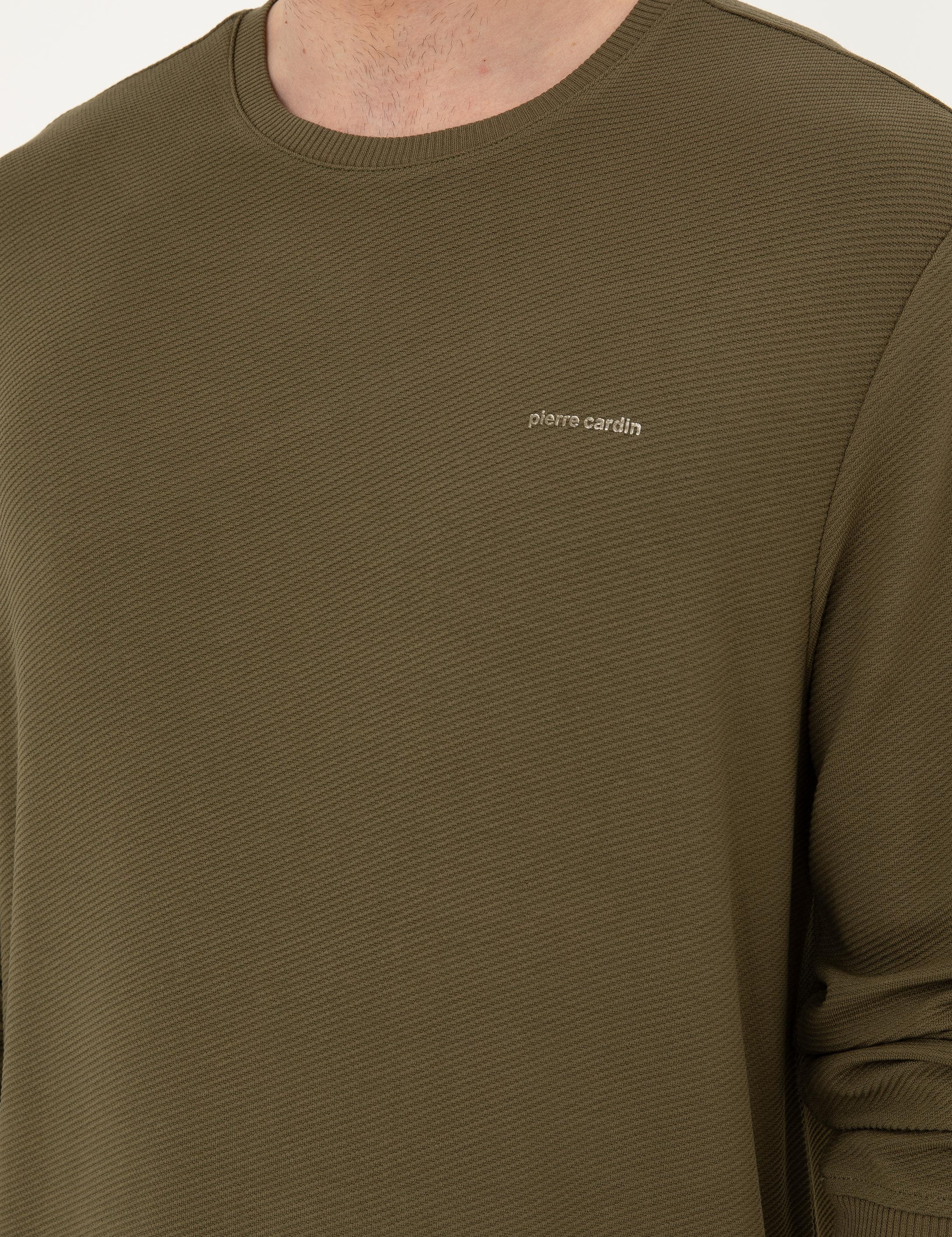 Koyu Haki Regular Fit Sweatshirt