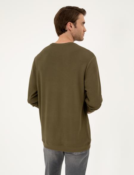 Koyu Haki Regular Fit Sweatshirt - 50279552045