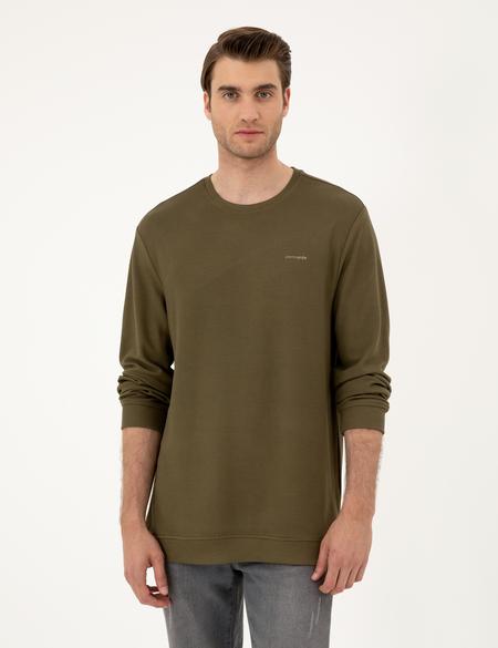 Koyu Haki Regular Fit Sweatshirt - 50279552045