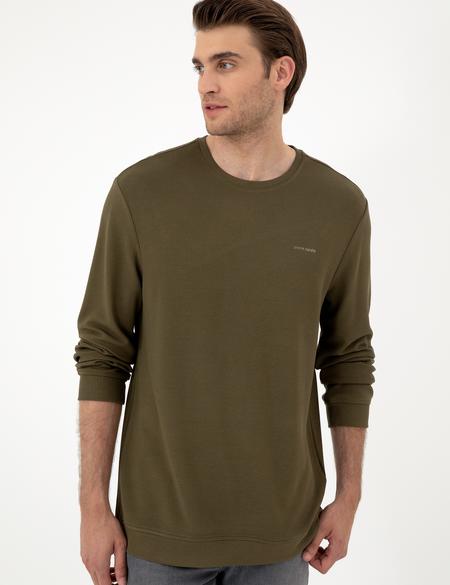 Koyu Haki Regular Fit Sweatshirt - 50279552045