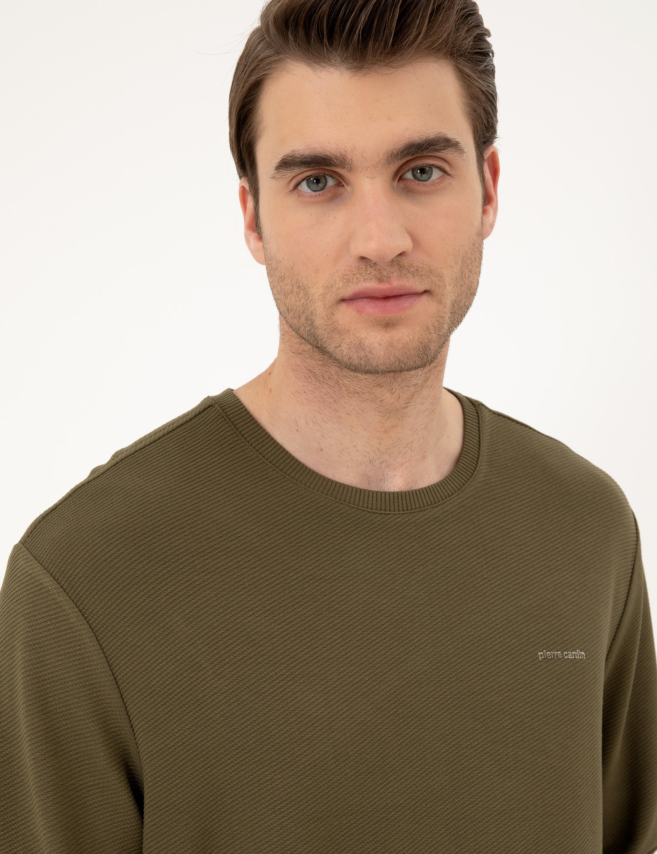 Koyu Haki Regular Fit Sweatshirt