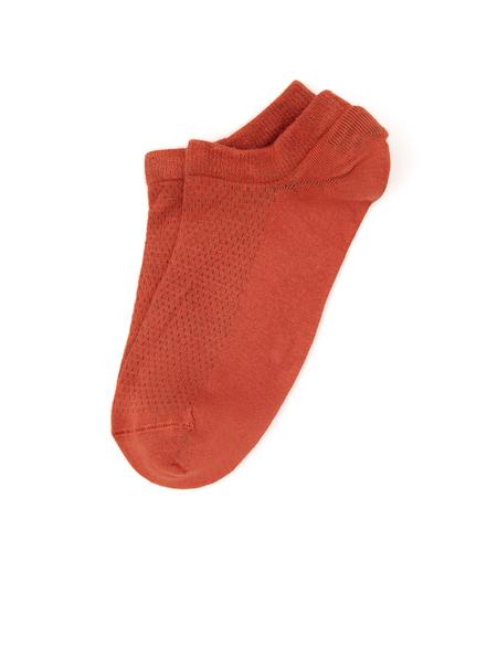 Erkek Bambu Karışımlı Kırmızı Patik Desenli Çorap - 50291766006