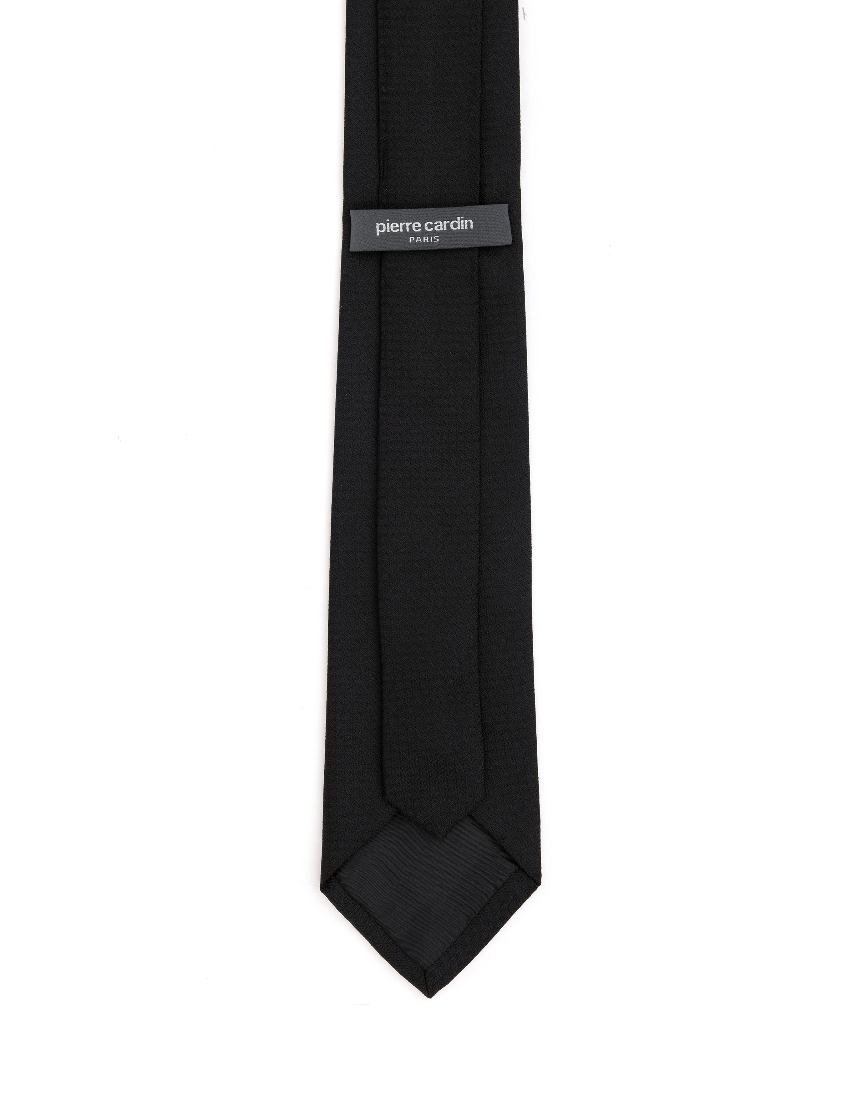 Siyah 3'lü Kravat-Mendil-Kravat İğnesi Set