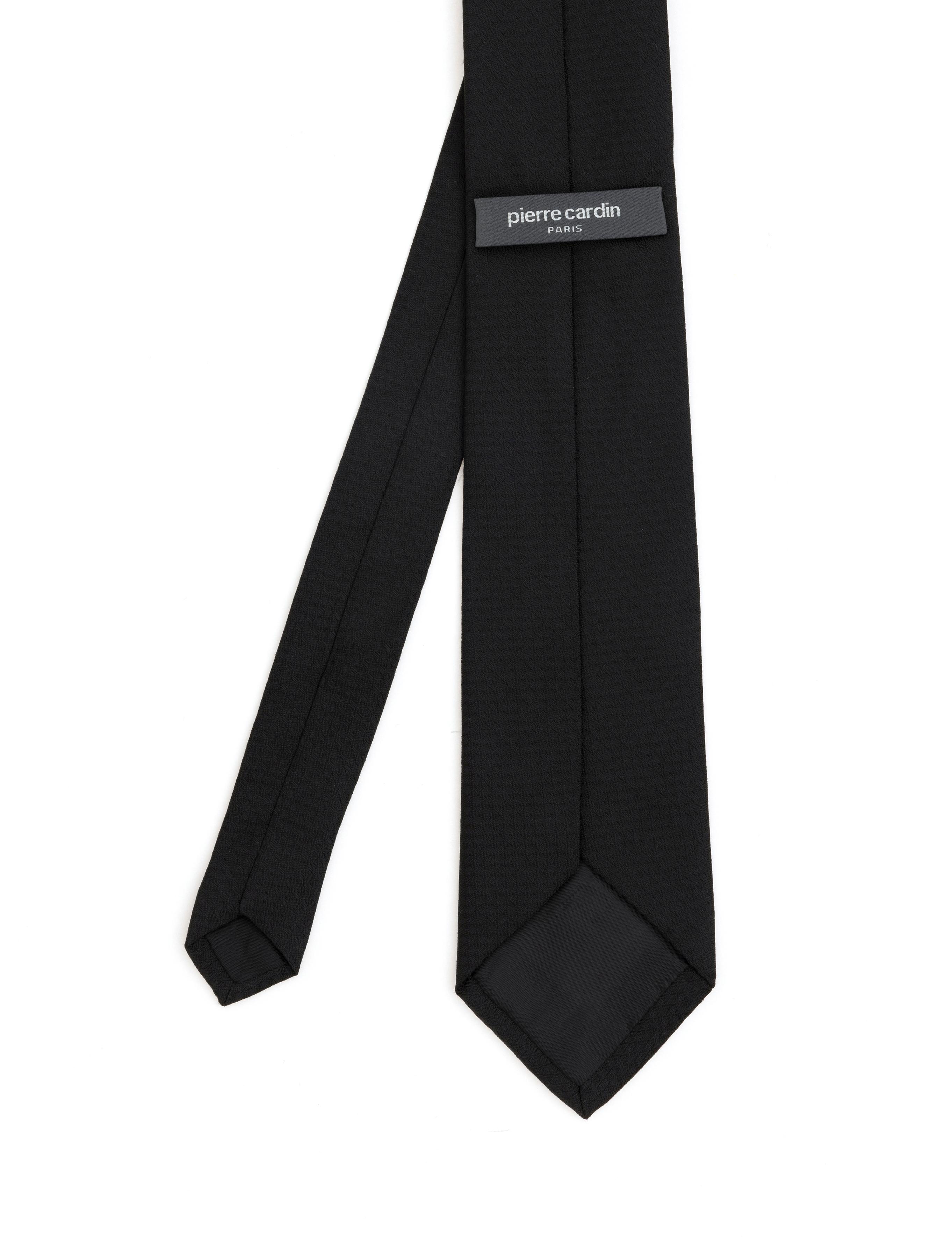 Siyah 3'lü Kravat-Mendil-Kravat İğnesi Set