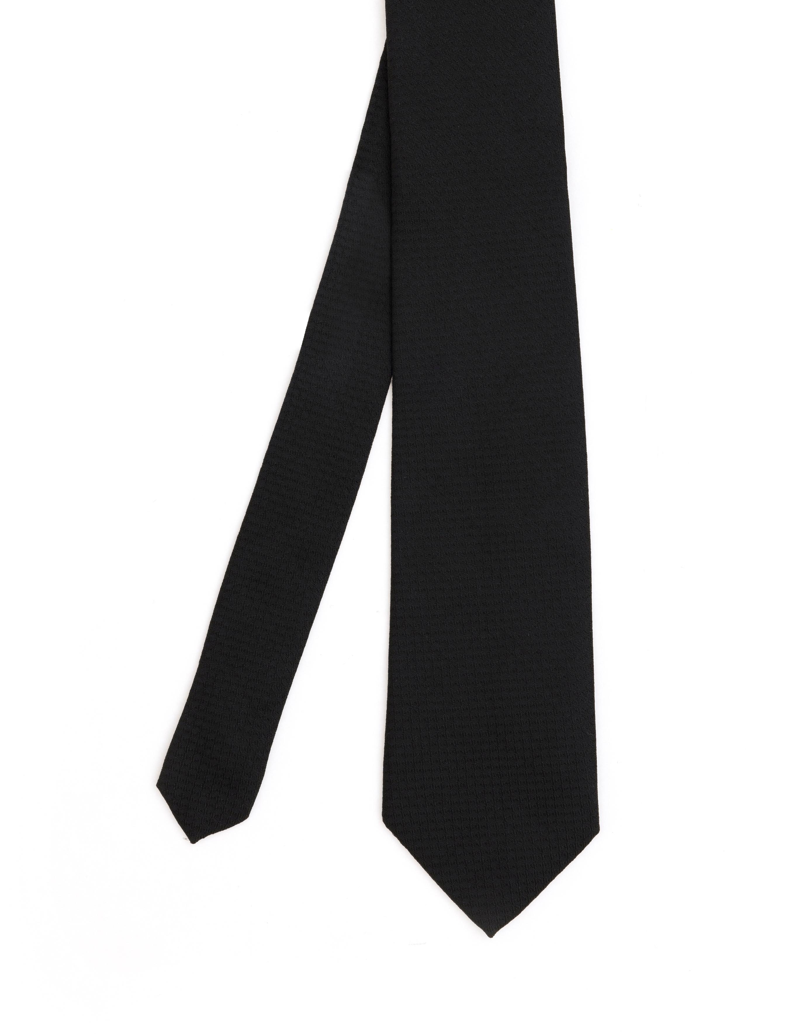 Siyah 3'lü Kravat-Mendil-Kravat İğnesi Set