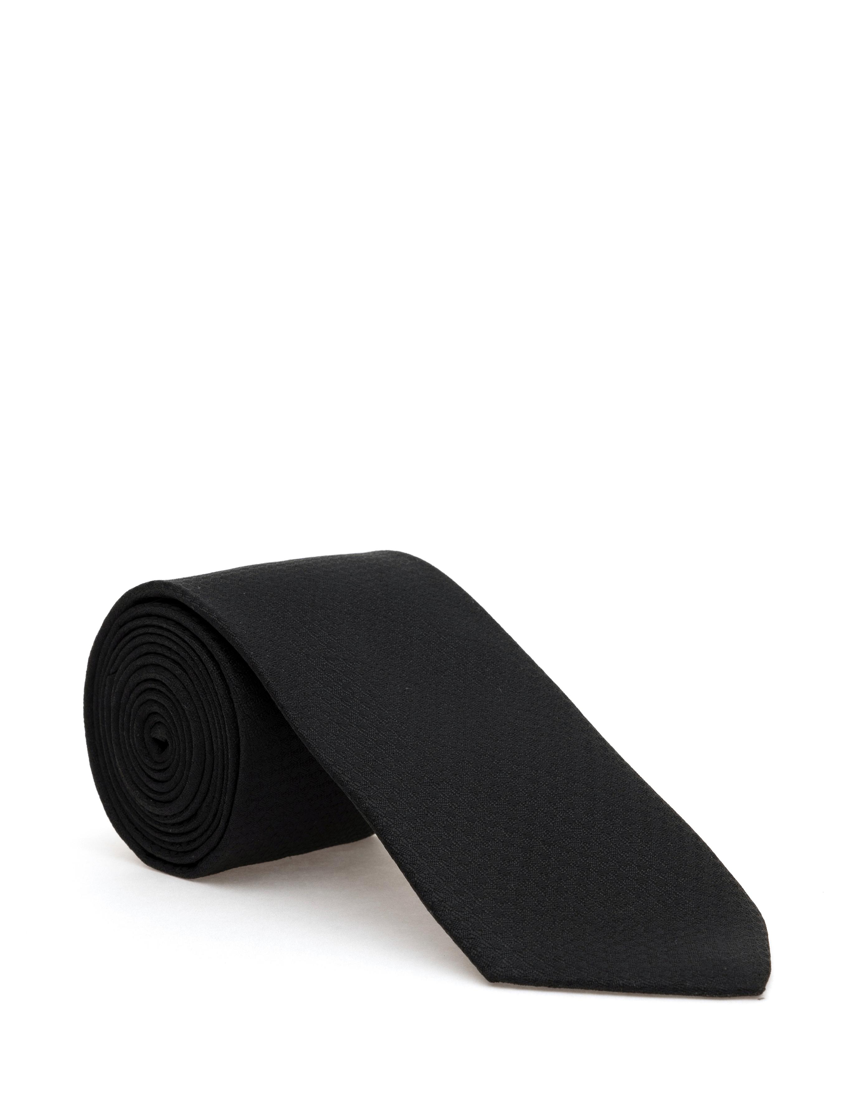 Siyah 3'lü Kravat-Mendil-Kravat İğnesi Set