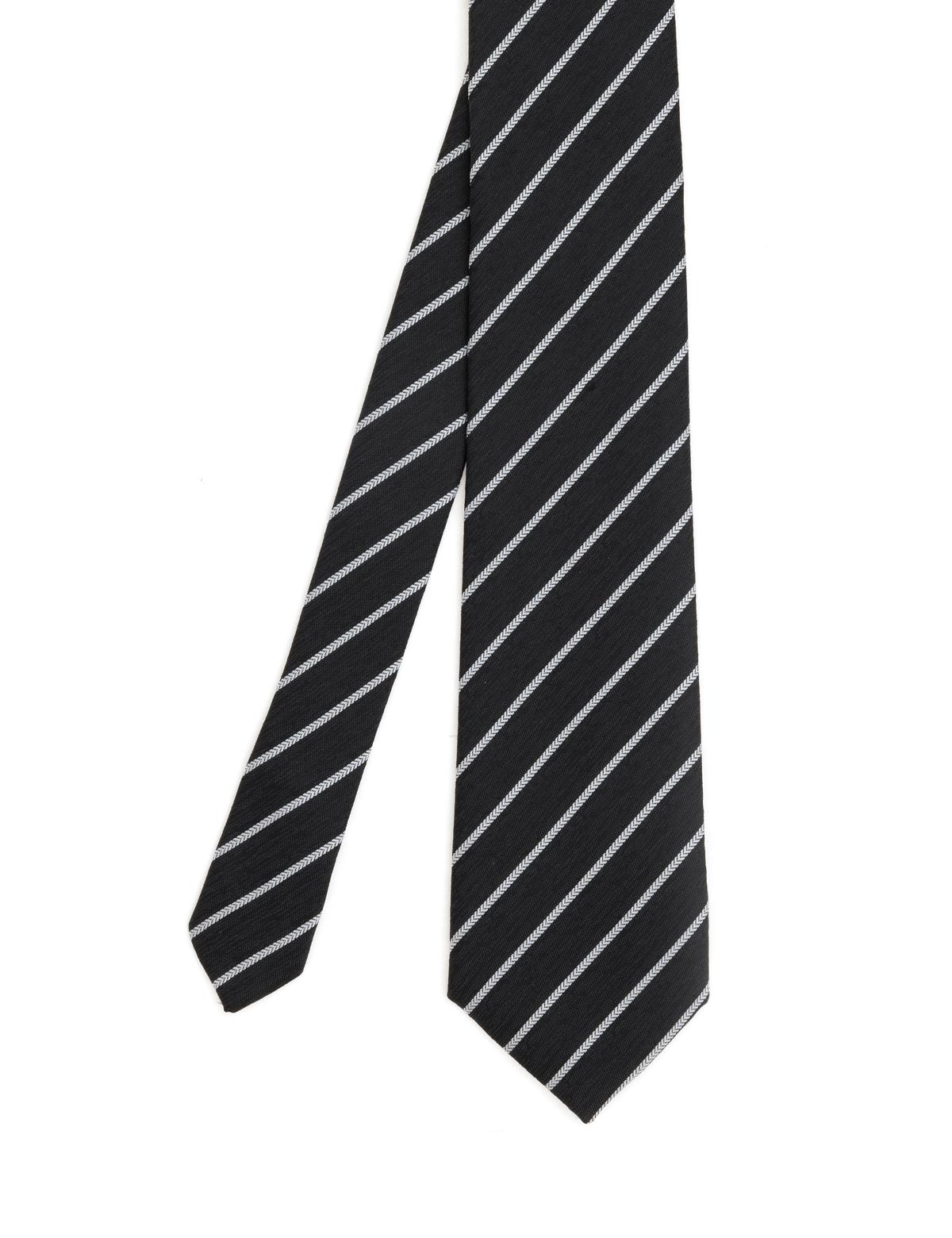 Siyah 3'lü Kravat-Mendil-Kravat İğnesi Set - 50298126001