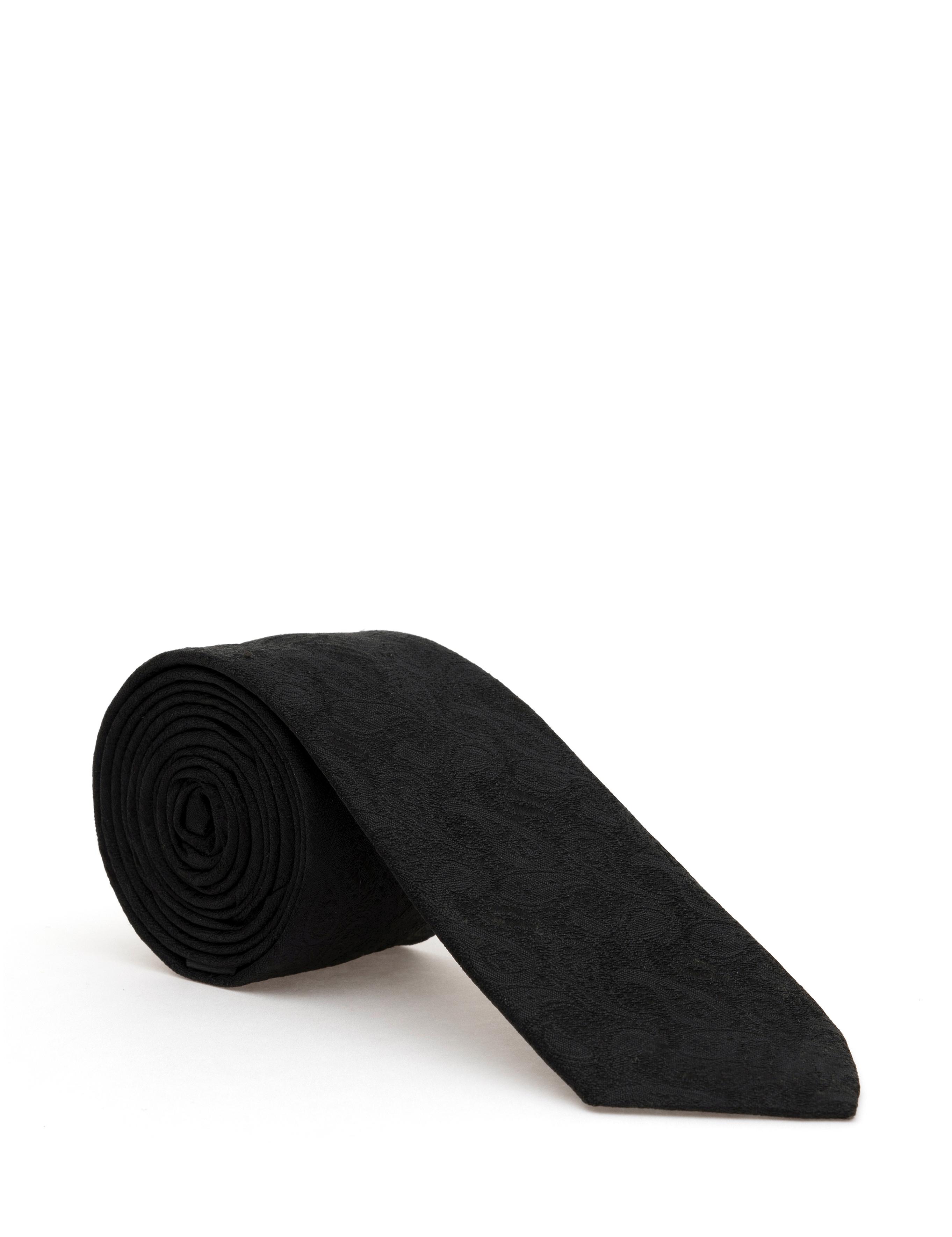 Siyah 3'lü Kravat-Mendil-Kravat İğnesi Set