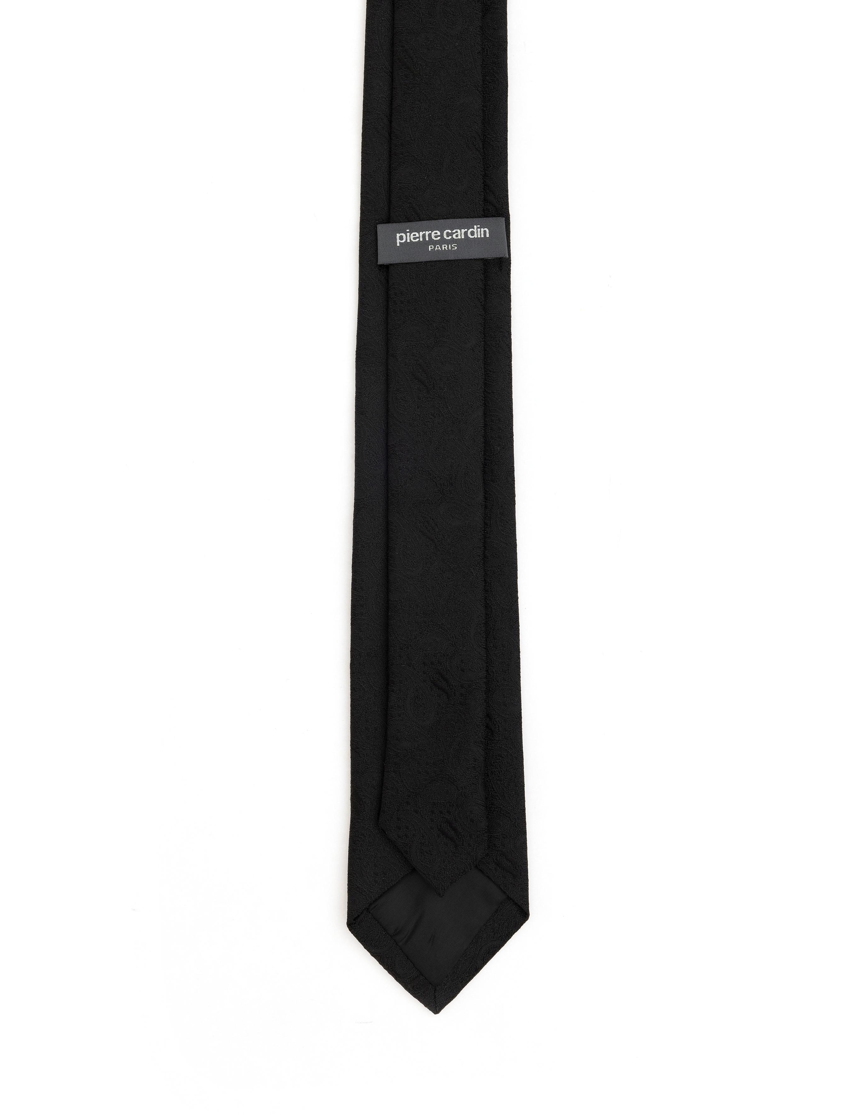 Siyah 3'lü Kravat-Mendil-Kravat İğnesi Set