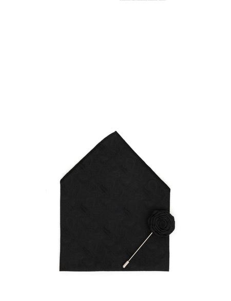 Siyah 3'lü Kravat-Mendil-Kravat İğnesi Set - 50298130001