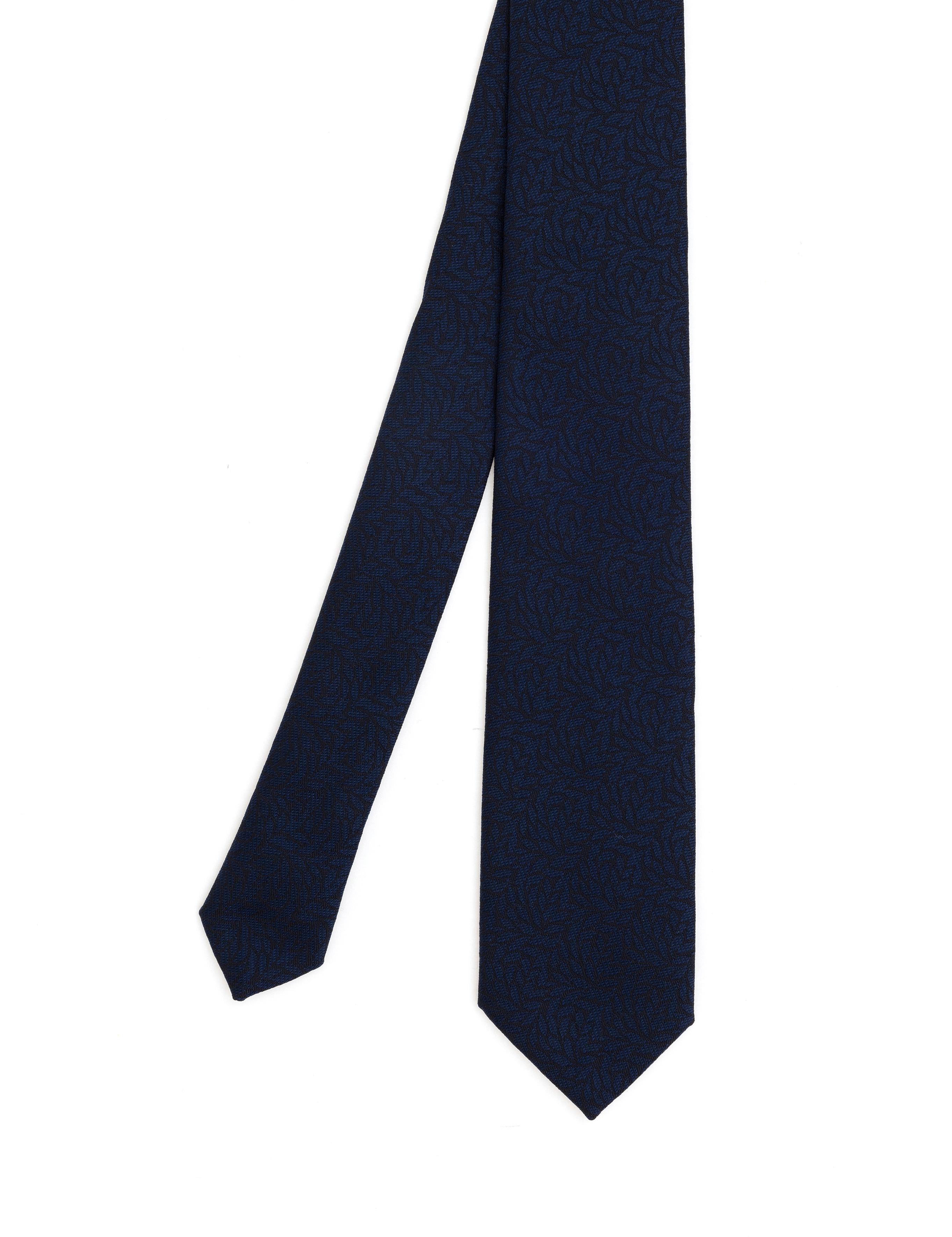 Lacivert 3'lü Kravat-Mendil-Kravat İğnesi Set