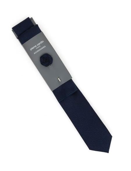 Lacivert 3'lü Kravat-Mendil-Kravat İğnesi Set - 50298131001