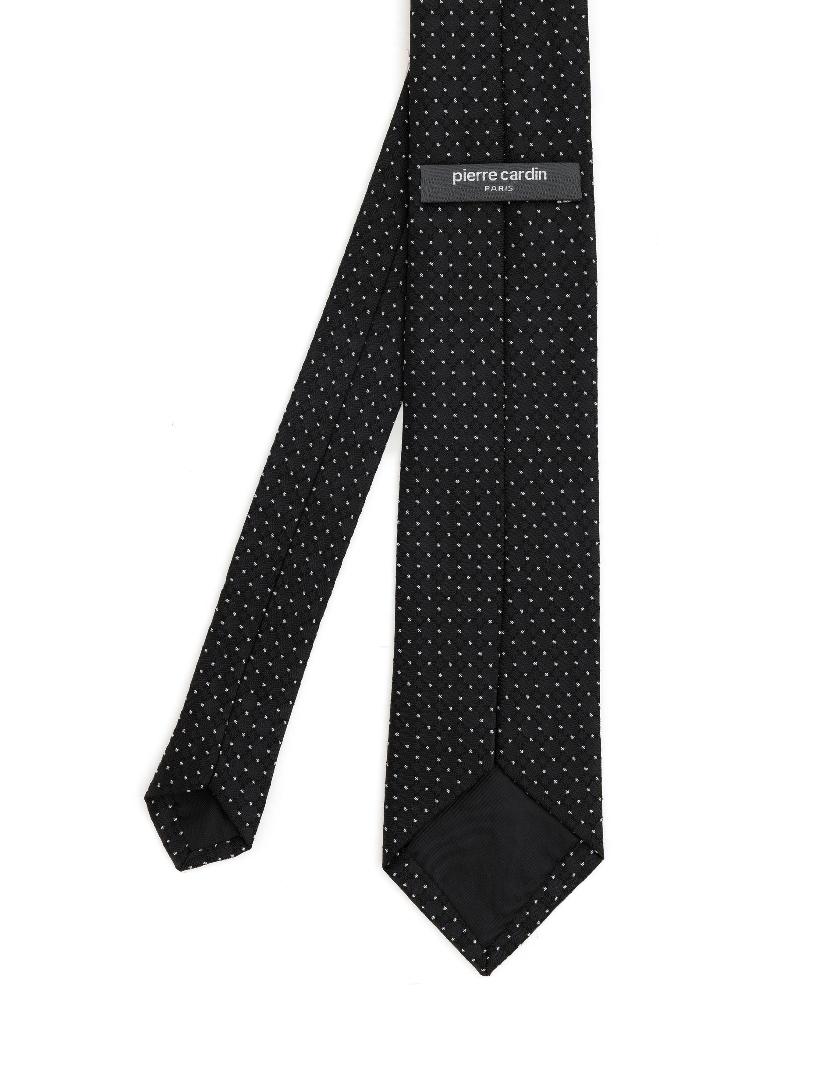 Siyah 3'lü Kravat-Mendil-Kravat İğnesi Set