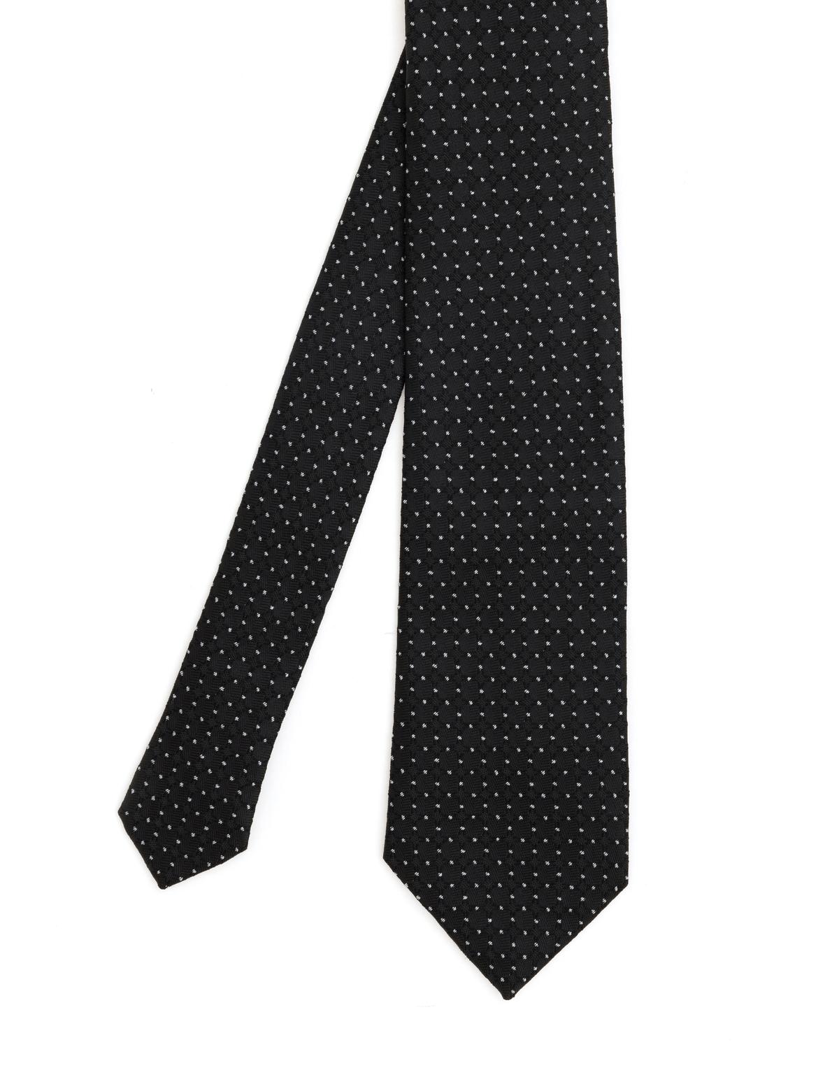 Siyah 3'lü Kravat-Mendil-Kravat İğnesi Set - 50298137001