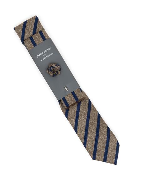 Haki 3'lü Kravat-Mendil-Kravat İğnesi Set - 50298139001