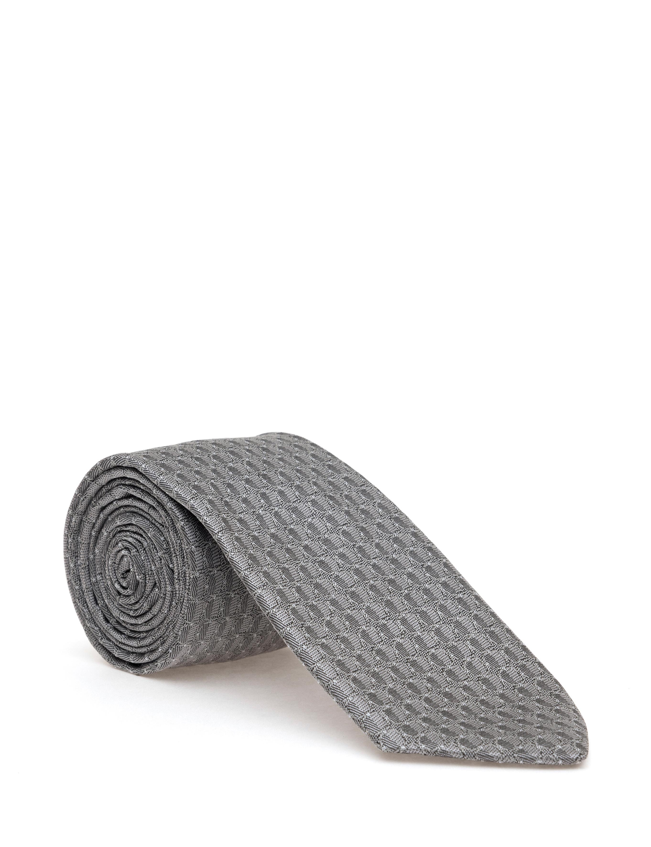 Gri 3'lü Kravat-Mendil-Kravat İğnesi Set