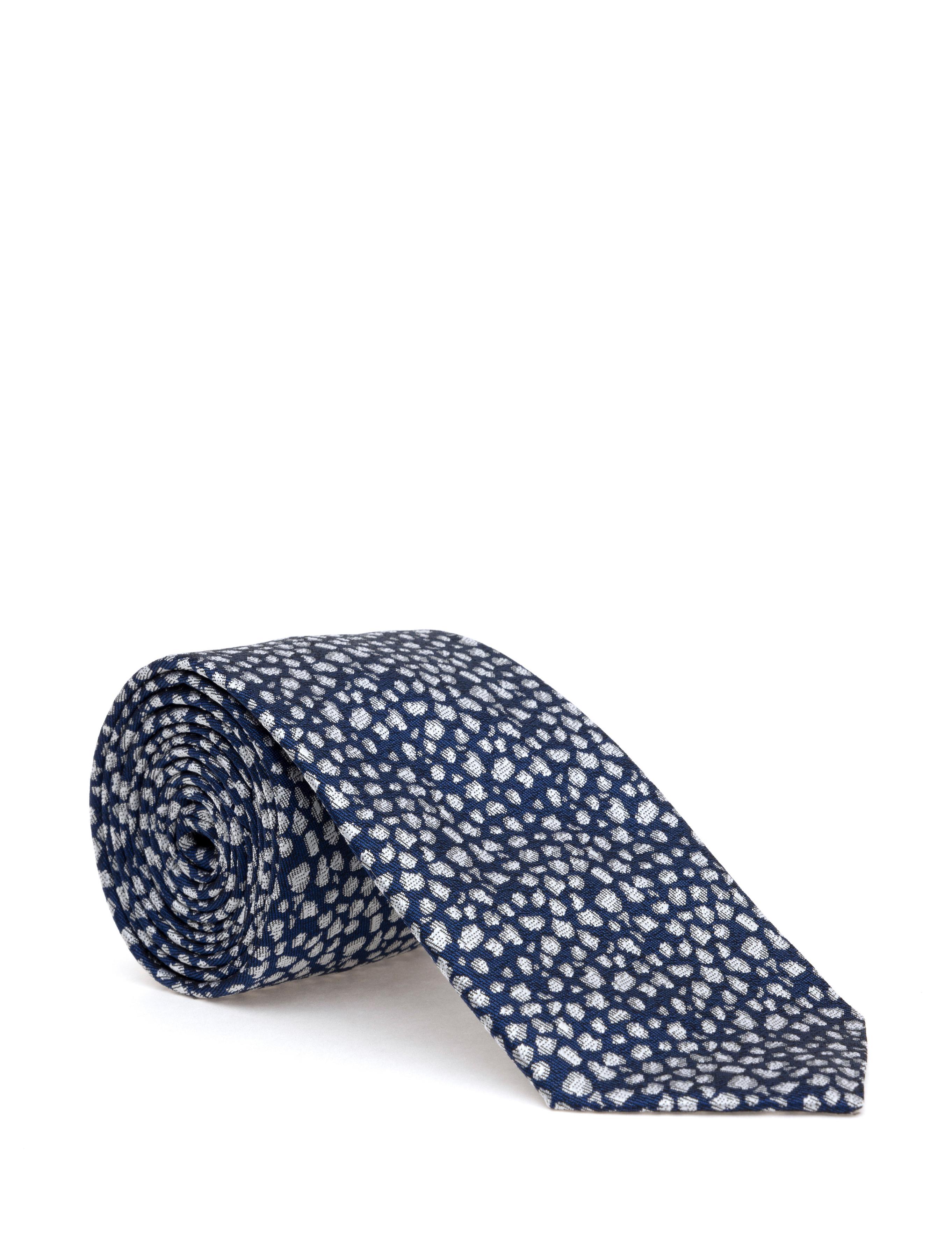 Lacivert 3'lü Kravat-Mendil-Kravat İğnesi Set