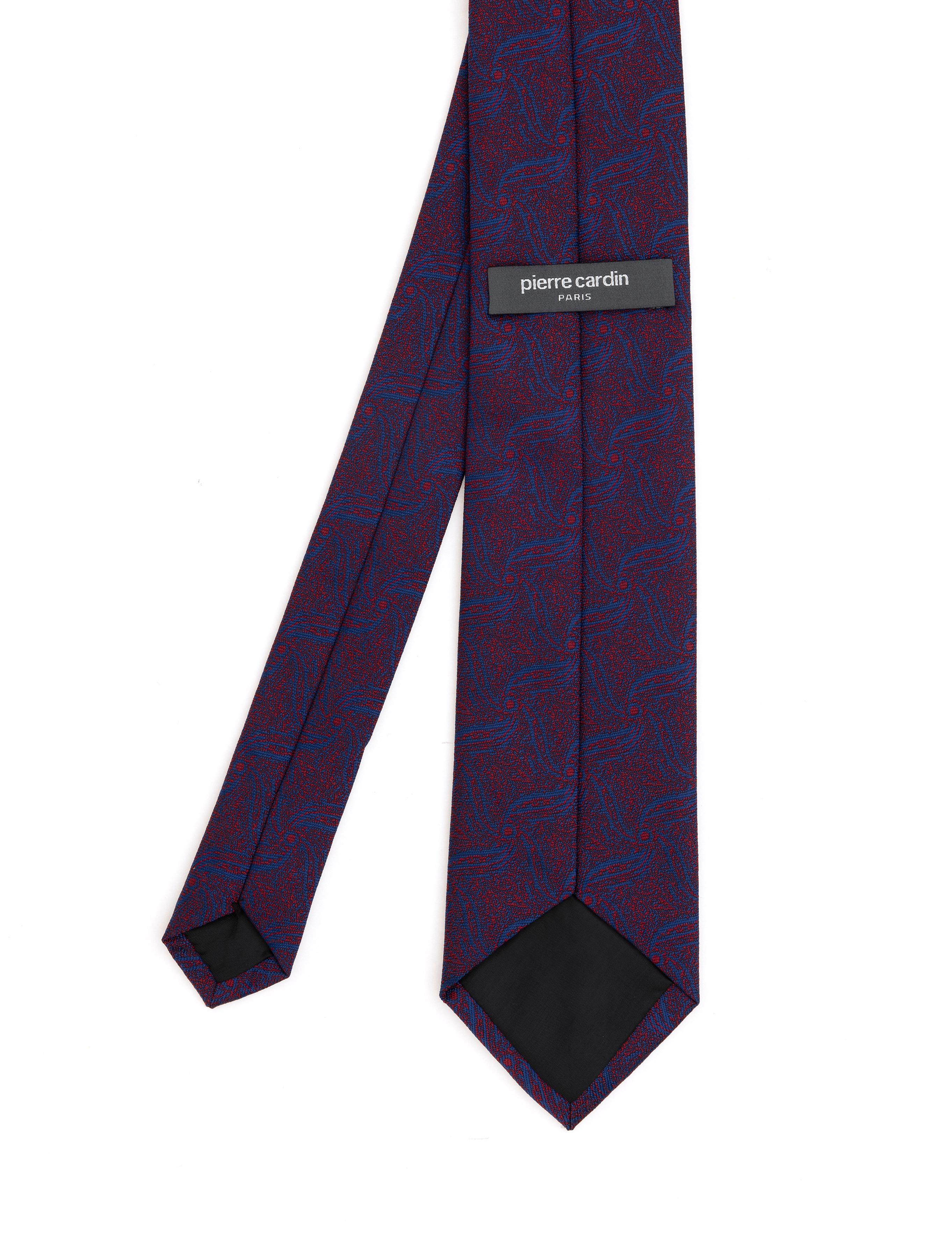 Bordo 3'lü Kravat-Mendil-Kravat İğnesi Set