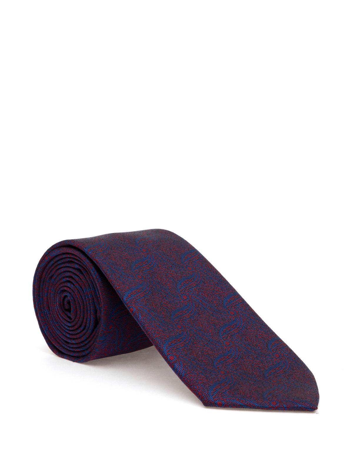 Bordo 3'lü Kravat-Mendil-Kravat İğnesi Set - 50298150001