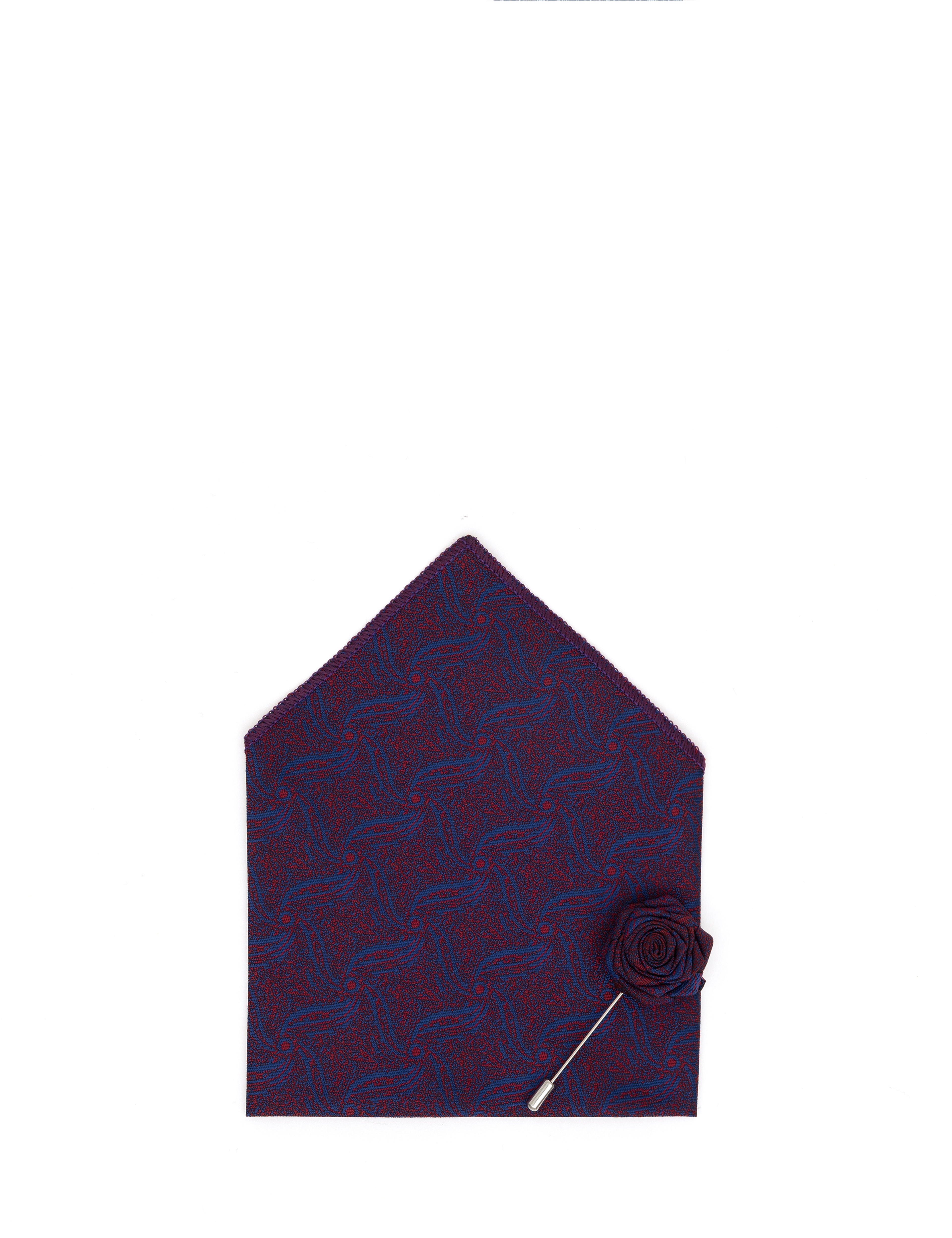 Bordo 3'lü Kravat-Mendil-Kravat İğnesi Set - Image 6