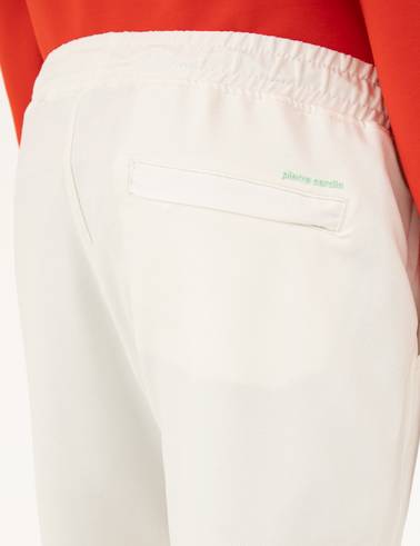 Beyaz Slim Fit Eşofman Altı