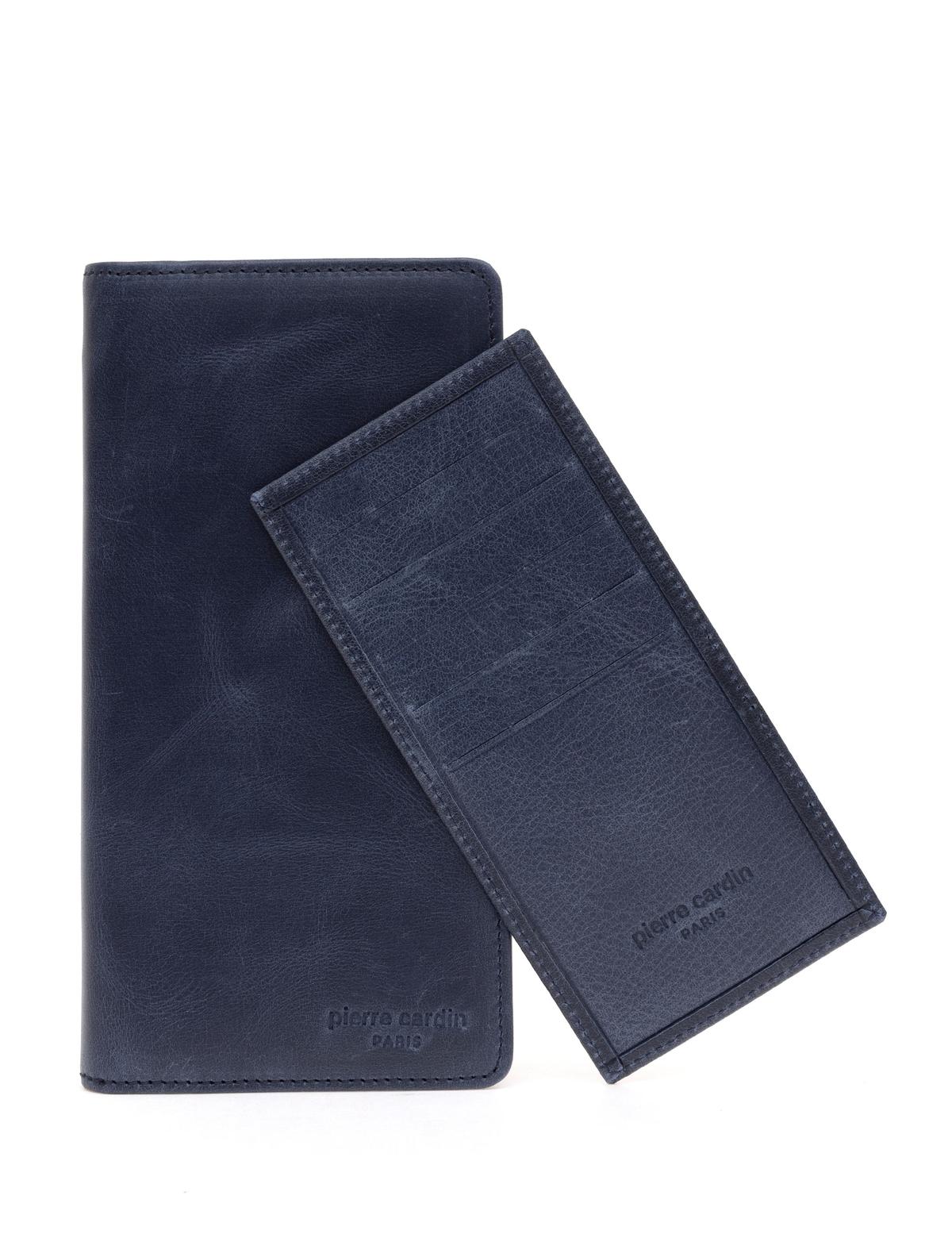 Erkek Lacivert Deri Cüzdan - 50286948003