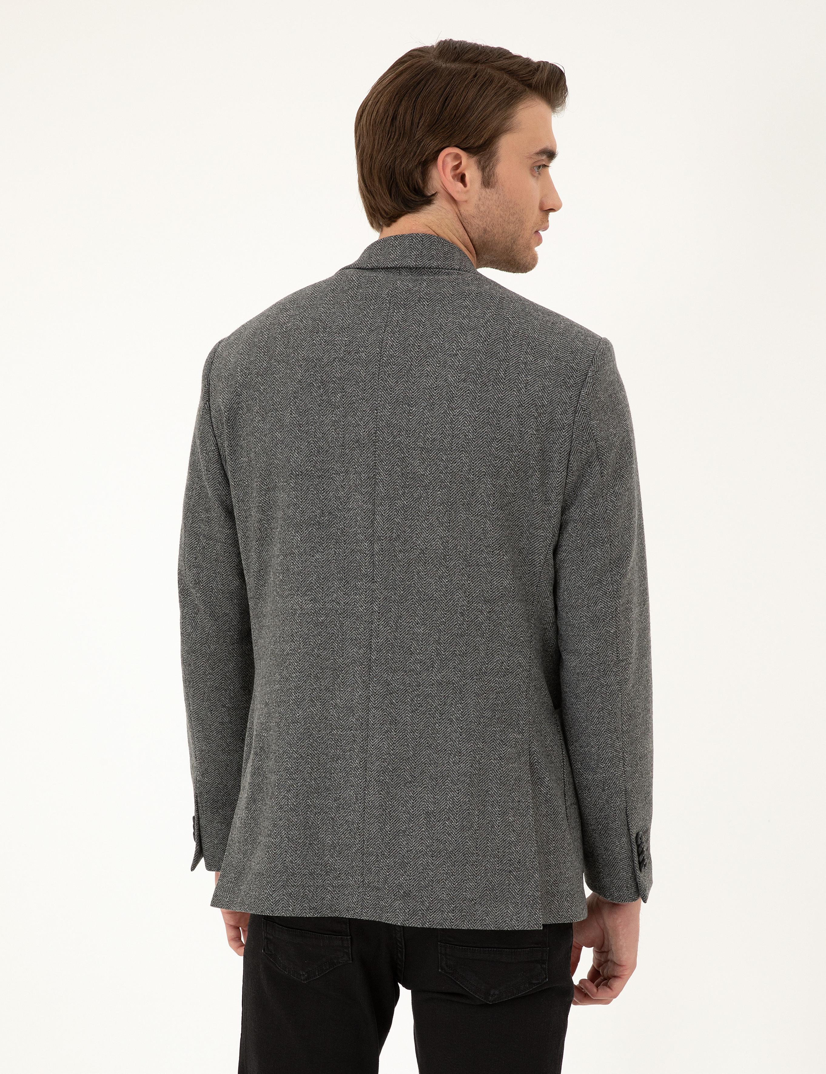 Füme Slim Fit Ceket