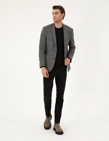 Füme Slim Fit Ceket