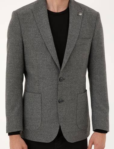 Füme Slim Fit Ceket