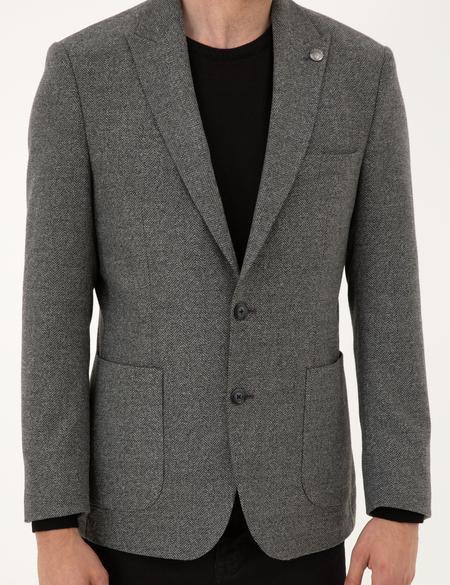 Füme Slim Fit Ceket - 50293351023