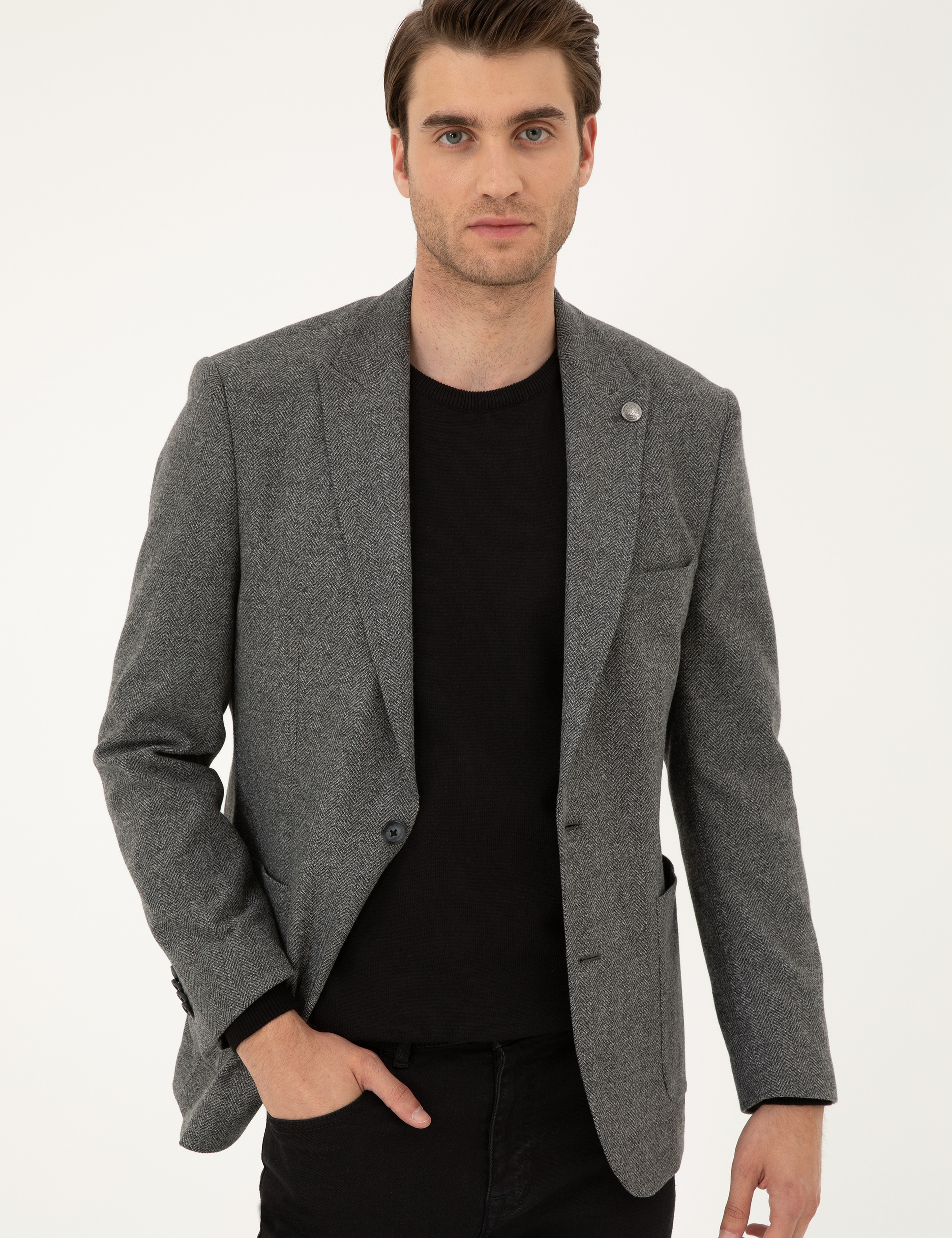 Füme Slim Fit Ceket - Image 3
