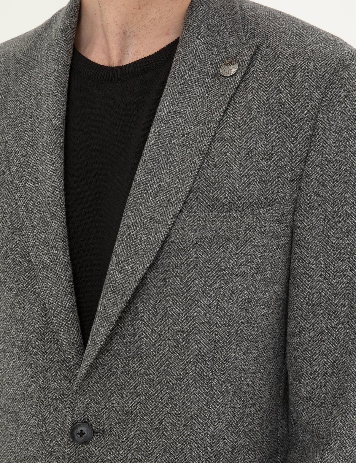 Füme Slim Fit Ceket - 50293351023