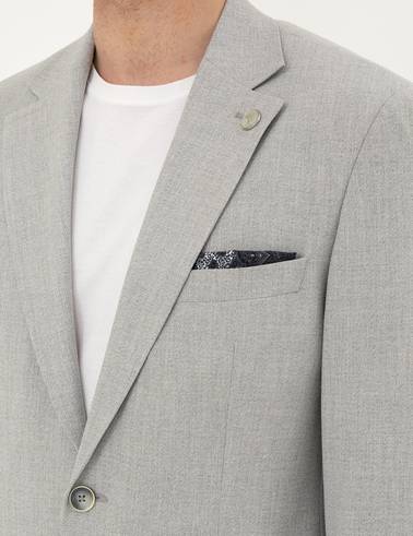 Açık Gri Slim Fit Takım Elbise