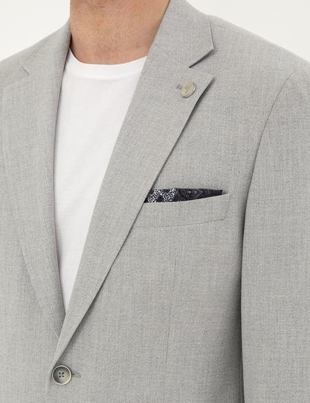 Açık Gri Slim Fit Takım Elbise - 50288787026