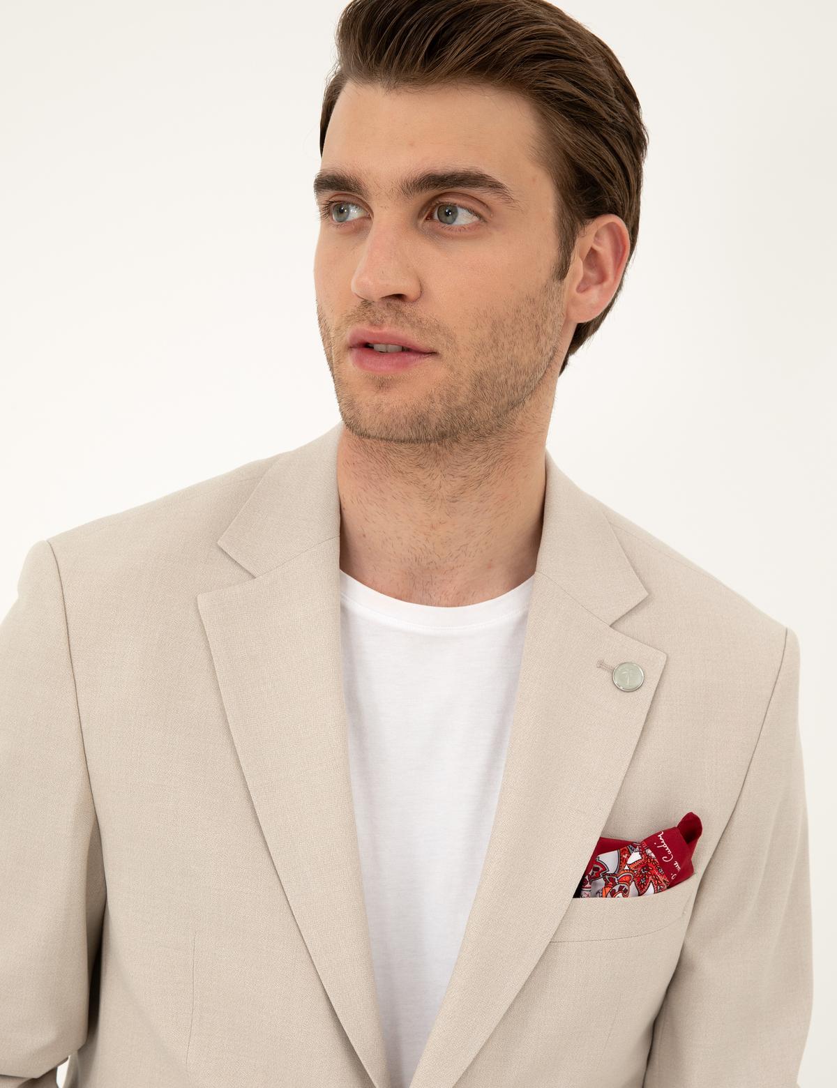 Bej Slim Fit Takım Elbise - 50288787041