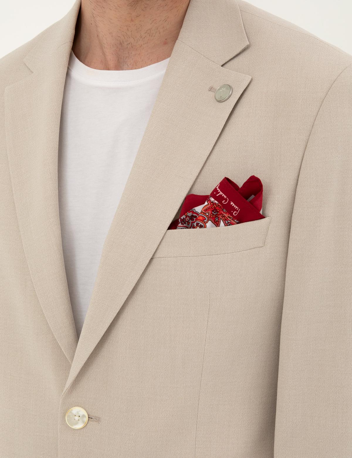 Bej Slim Fit Takım Elbise - 50288787041