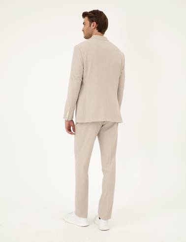 Bej Slim Fit Takım Elbise