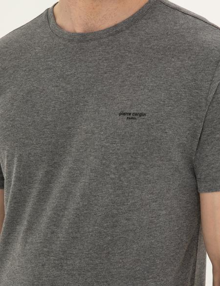 Gri Melanj Slim Fit Basic Tişört - 50292075007