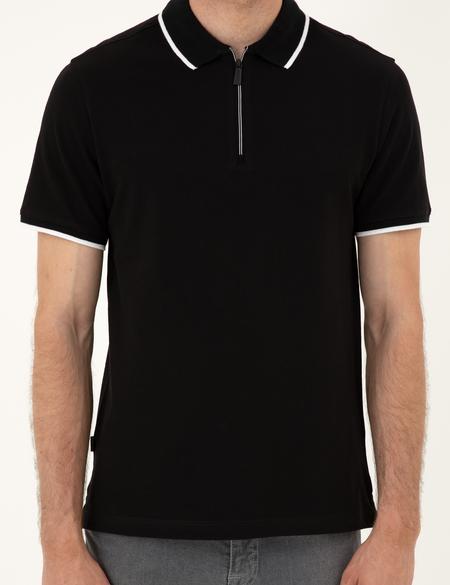 Siyah Slim Fit Tişört - 50292632019