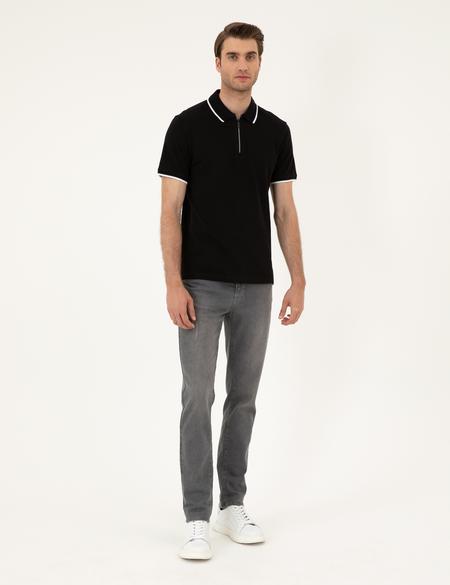 Siyah Slim Fit Tişört - 50292632019
