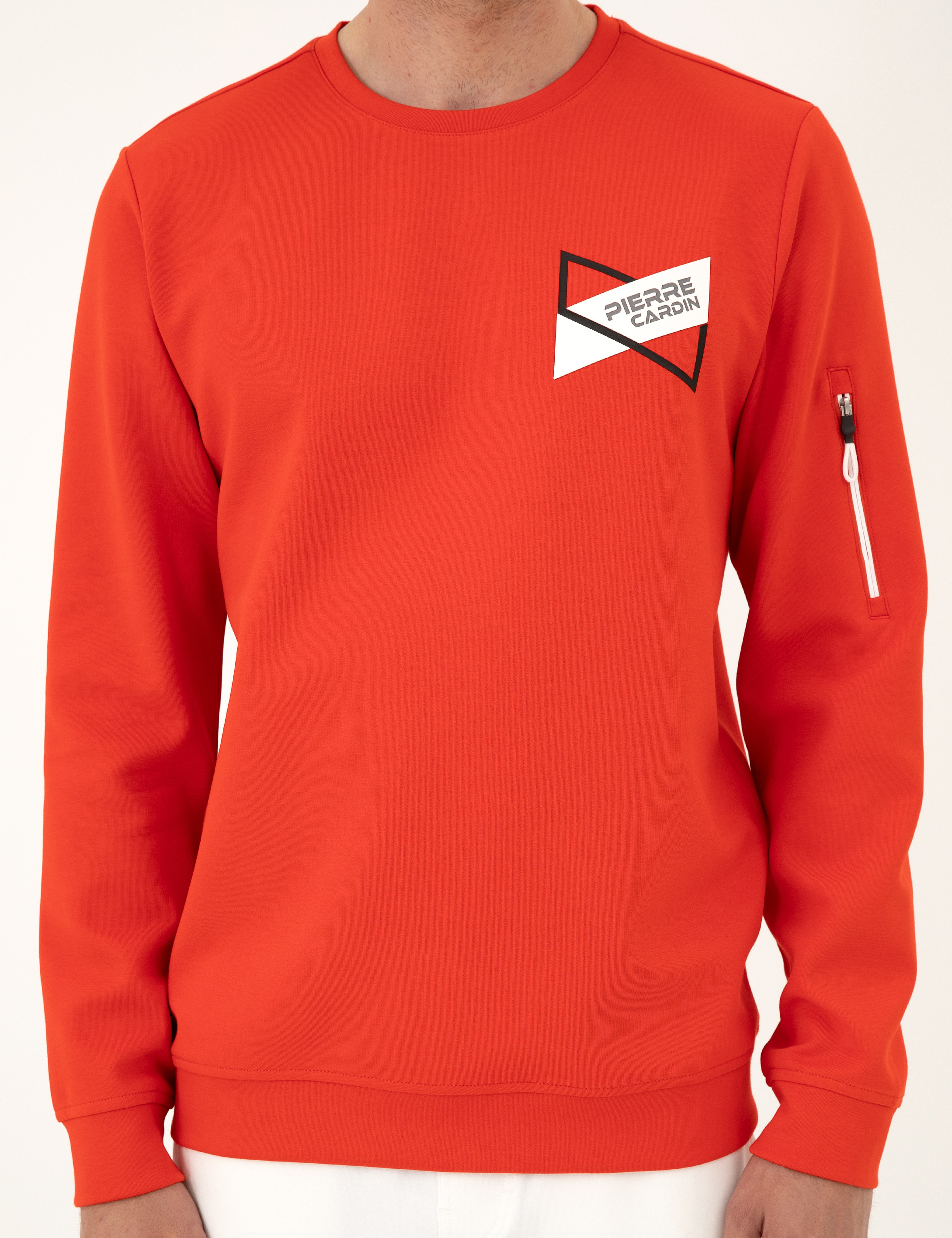 Kırmızı Regular Fit Sweatshirt - Image 6