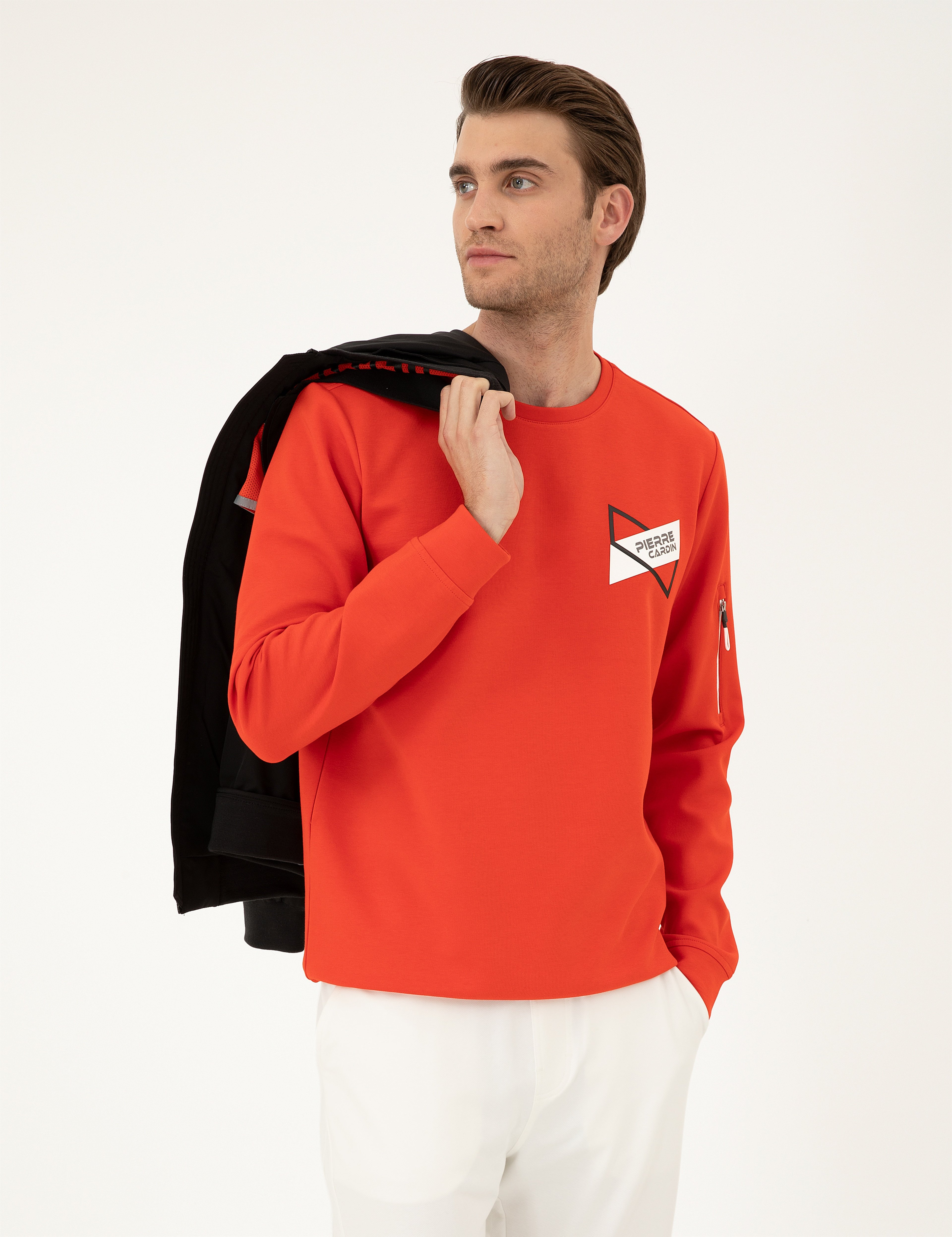 Kırmızı Regular Fit Sweatshirt - Image 1