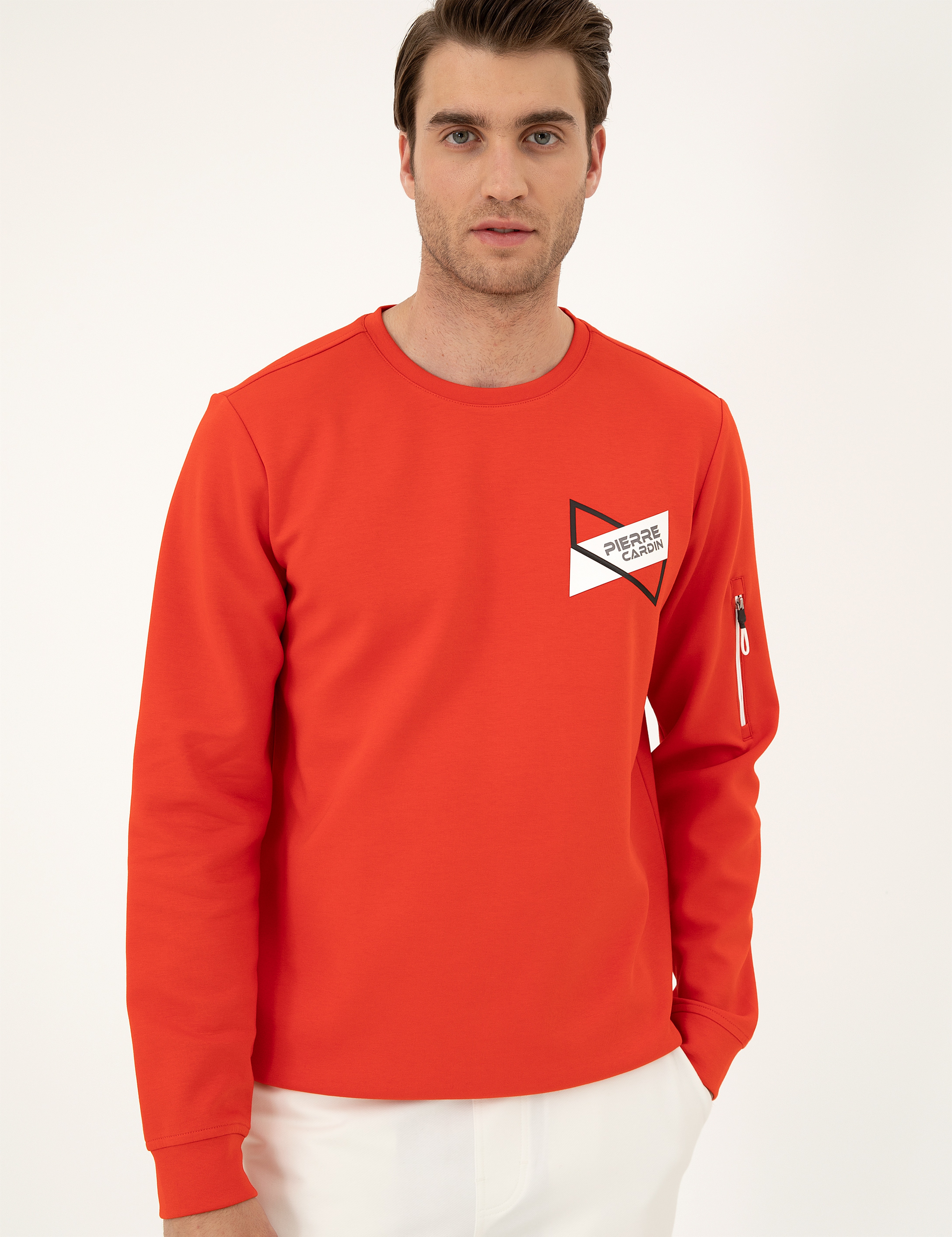 Kırmızı Regular Fit Sweatshirt - Image 3