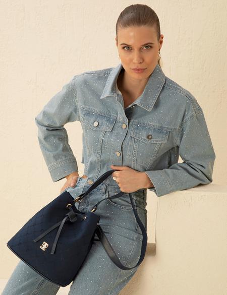 Lacivert Büzgülü  Çanta - 50297645002